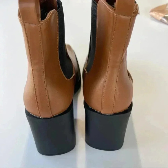 MIA Dru Chelsea Platform Boot Bootie Chunky Block Heel Cognac Size 11 New no box - Picture 9 of 11